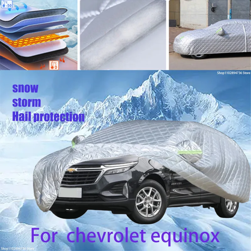 Pre chevrolet Equinox vonkajšia bavlna Zhrubnutá markíza pre automobil Anti Hil Ochrana Snow Snow Snow Sunshade Nepremokavá odolnosť voči prachu