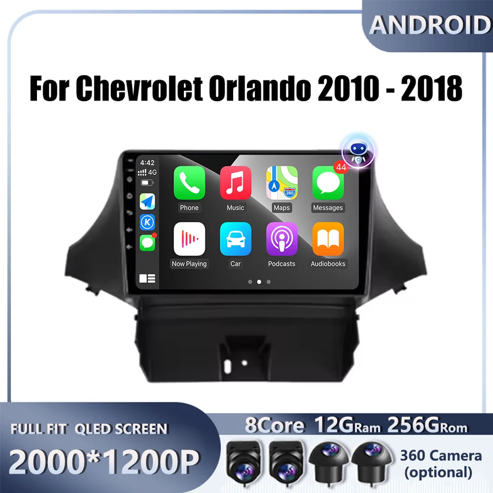 Pre Chevrolet Orlando 2010 - 2018 Auto CarPlay Android 14 Car Radio Radio Stereo Multimedia Video GPS Navigation Player BT 5.0