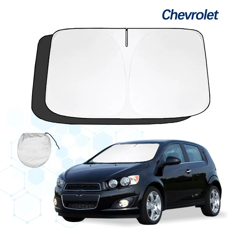 Pre Chevrolet Sonic Lova plachta Equinox Sunshield Sunshade Sunshade Sun Priebor Protector Skladacie bloky UV Lúče udržiavajte auto chladič
