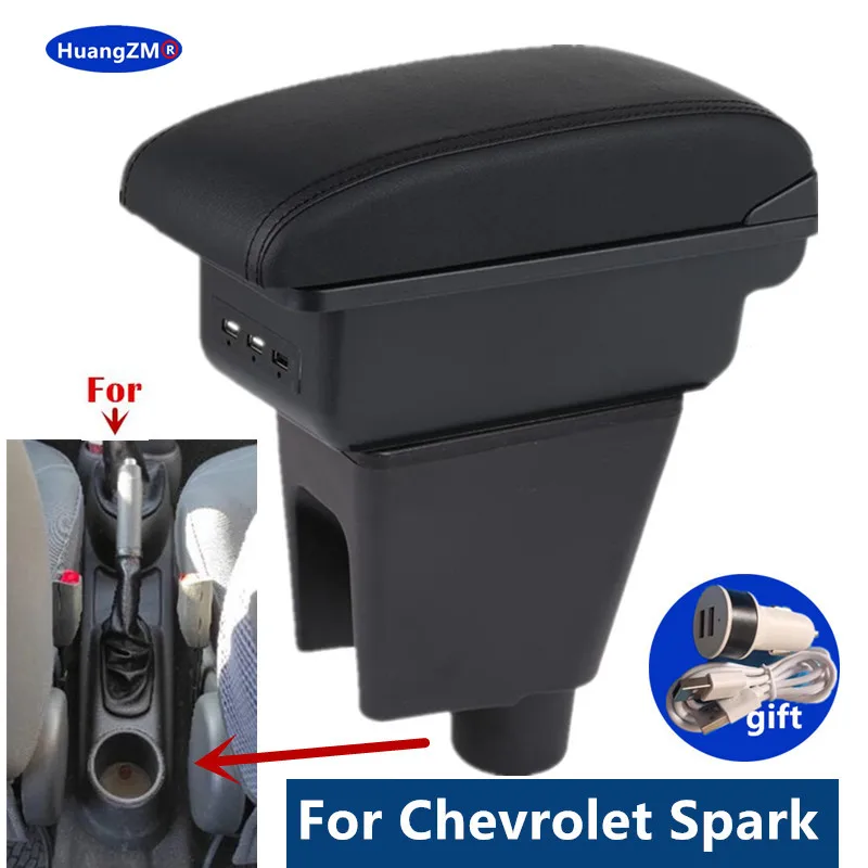 Pre Chevrolet Spark Box pre lakťové lakťové lakťové krabice pre Chevrolet Spark 3 III Aveo T200 CAR Storage Box CAR ACON DODATOČNÉ V interiérovom detailoch