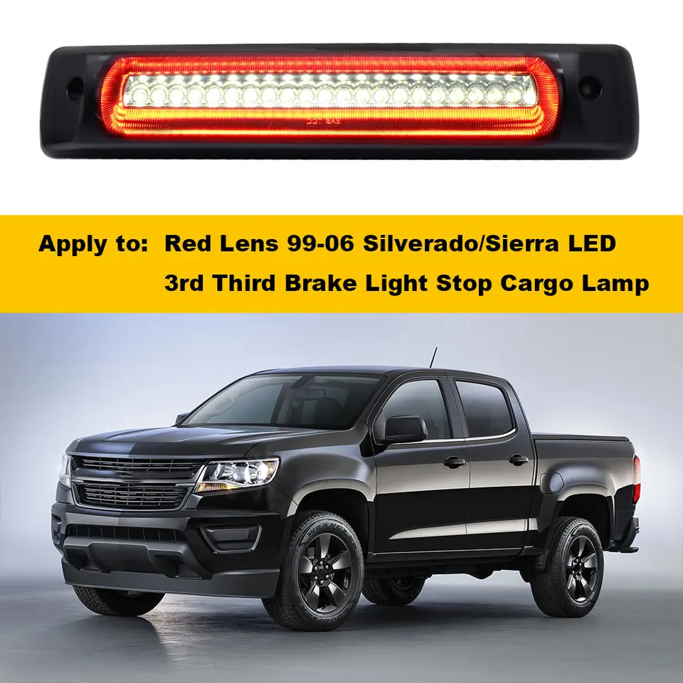 Pre Chevy Colorado / Canyon 2015-2022 Dym LED Dym 3. chvostové svetlo High Mount Tretia brzdová zadná zadná dávka Zadné zastavovacie svetlá