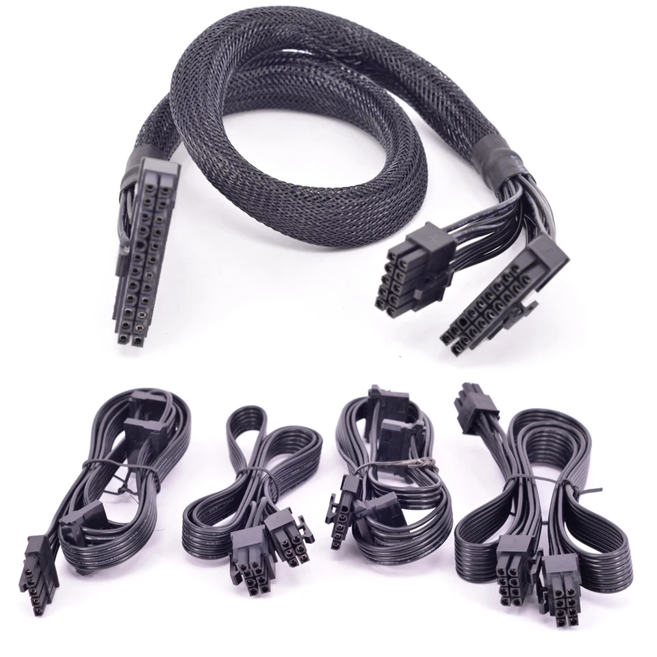 Pre chladič Master tiché pro hybrid 1300W 1050W 850W PCIe 6pin až 8pin 6+2 PIN 5PIN Periférny 4pinový 4pin napájací kábel SATA napájací kábel SATA