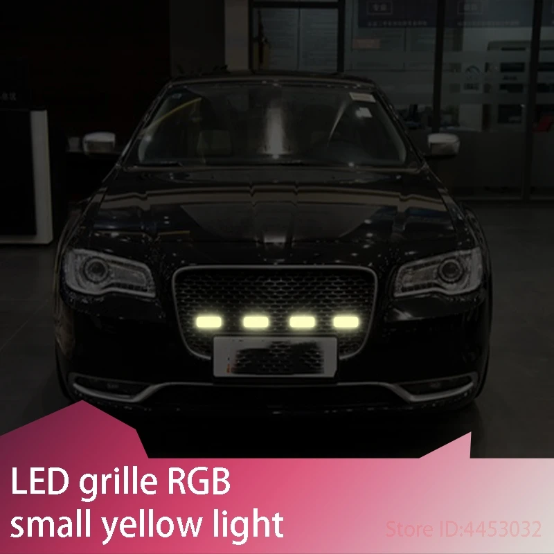 Pre Chrysler 300C 300 Mesto a krajina 200 Crossfire LED RGB Aplikácia Small Yellow Light Svetlo predné mriežky Nepremokavé dekoratívne svetlo 12V
