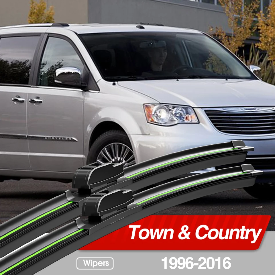 Pre Chrysler Town Country 1996-2016 predné čelné sklo čepele 2ksové okenné okenné príslušenstvo 2000 2006 2009 2013 2015 2015