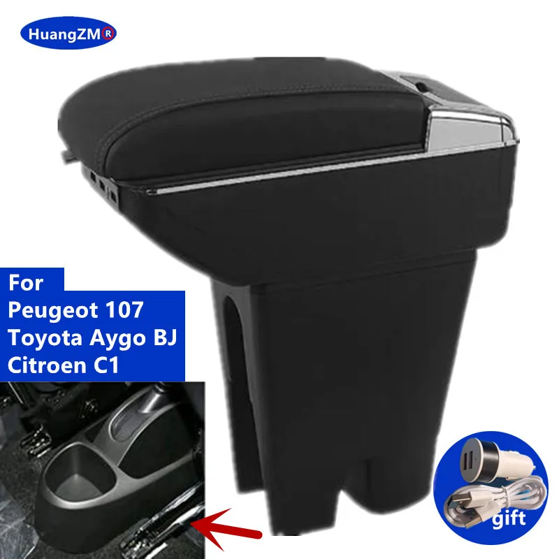 Pre Citroen C1 lakťovú skrinku pre Peugeot 107 Toyota Aygo BJ lakťová lakťová krabica Automobily Obklad box Interiér detail jednoduchá inštalácia