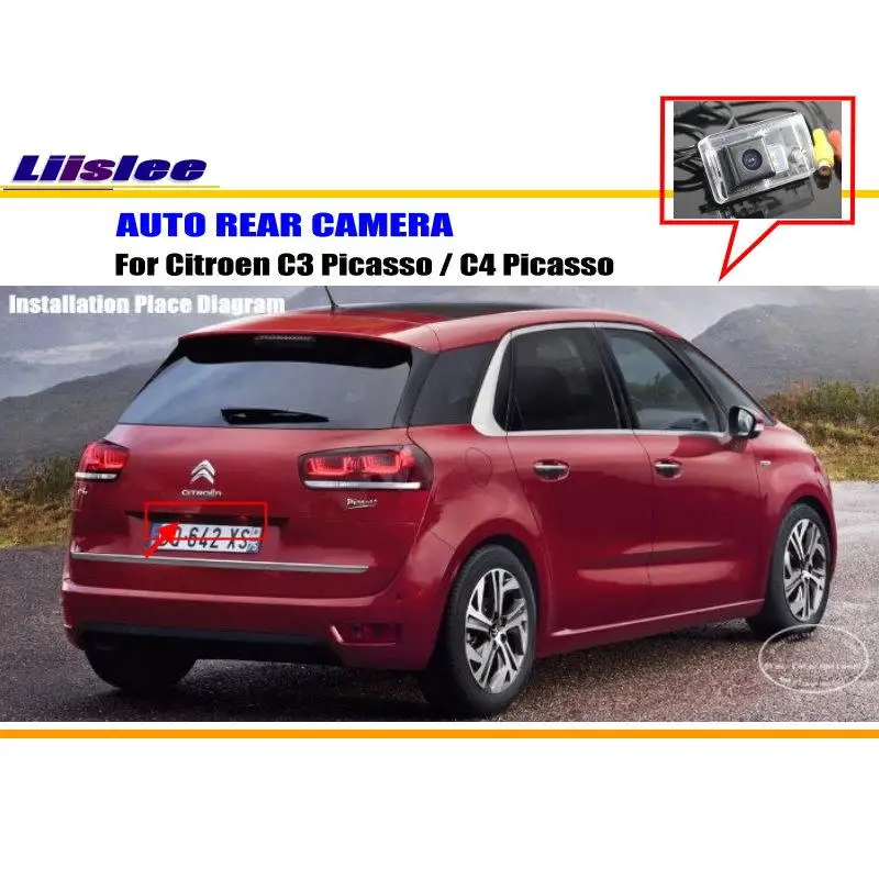 Pre Citroen C3 C4 Picasso Car ResearView Zadný pohľad Zadný fotoaparát zálohovanie chrbta parkovania Auto HD CCD CAM ACTION KIT