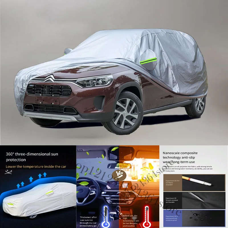 Pre Citroen C3-XR Fit Outshore Ochrana Plné kryty automobilov Snow Cover Sunshade Nepremokavá odolnosť proti prachu vonkajšia ochrana krytu automobilu