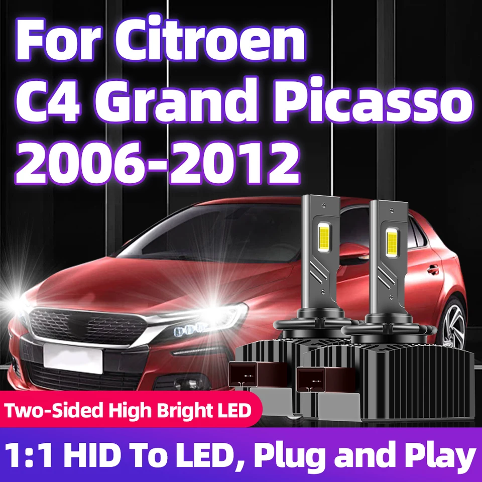 Pre Citroen C4 Grand Picasso 2006-2011 2012 LED svetlomety 1: 1 Autobilové žiarovky HID na LED D1S 30000LM Auto žiarovky obojstranné CSP 6000K