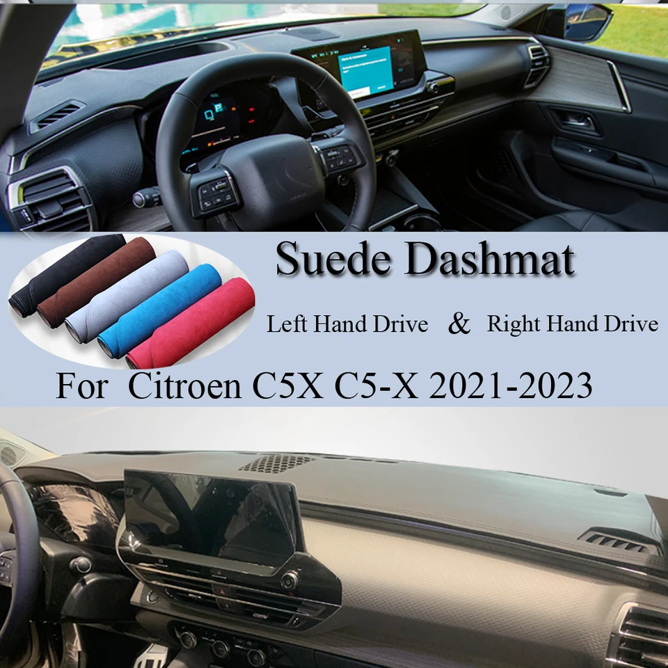 Pre Citroen C5X C5-X 2021 2022 2023 C5 X Suede Leather Dash Mat Dashboard Pad Sunshade Dashmat Carpet Car Cape Doplnky
