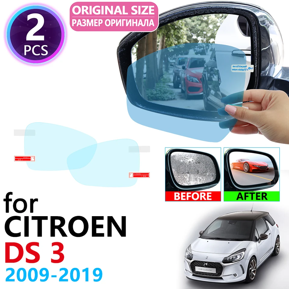 Pre Citroen DS 3 DS3 Racing 2009 ~ 2019 Celé obaly spätné zrkadlo Anti-Fog Rainproof Anti Fog Film Autori 2012 2014 2016