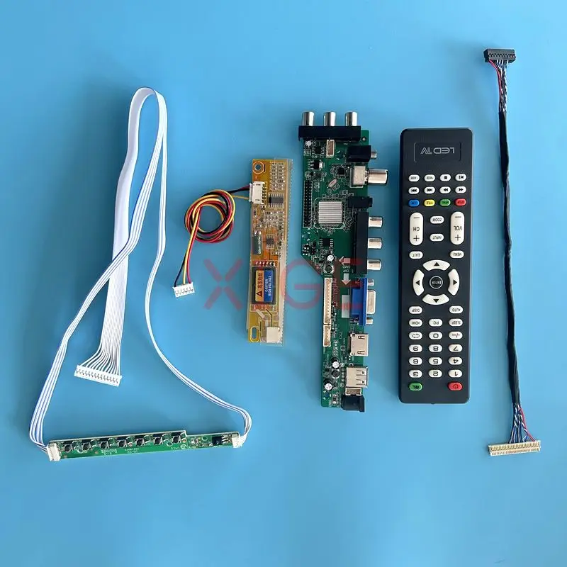 Pre CLAA150XH01 HT15X34-110 Radič DVB Digitálny signál LCD displej LVDS-30PIN USB+HDMI+VGA+AV+IR DIY Kit 1CCFL 1024*768