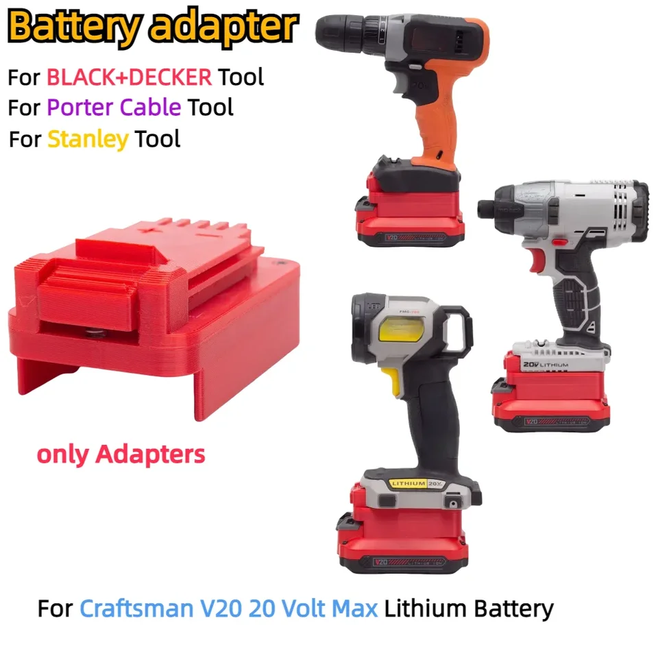 Pre Craftsman V20 20V Max Adaptér prevodníka batérie na kábel Porter/Black+Decker/Stanley 20V Nástroj (nezahrňte náradie a batériu)