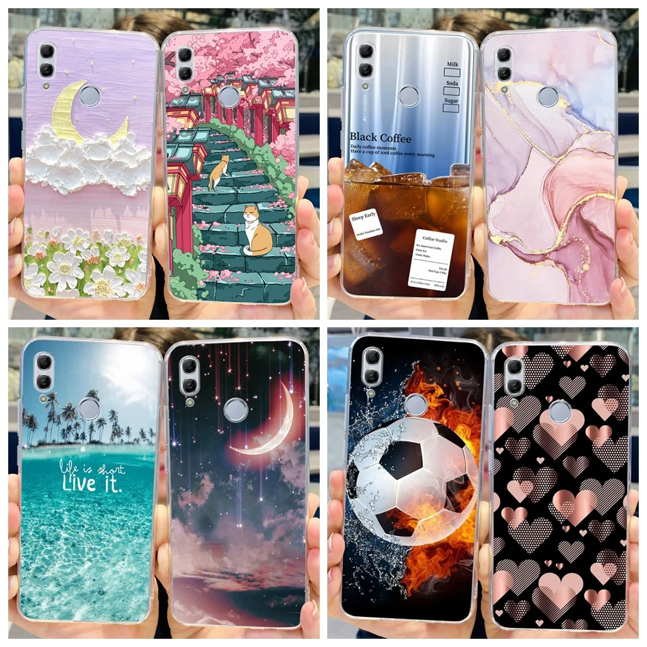 Pre cti 10i case cti 10 lite priehľadný obal módny mramor mäkký štíhly telefón chrbát pre Honor 10i Honor10 Lite Funda