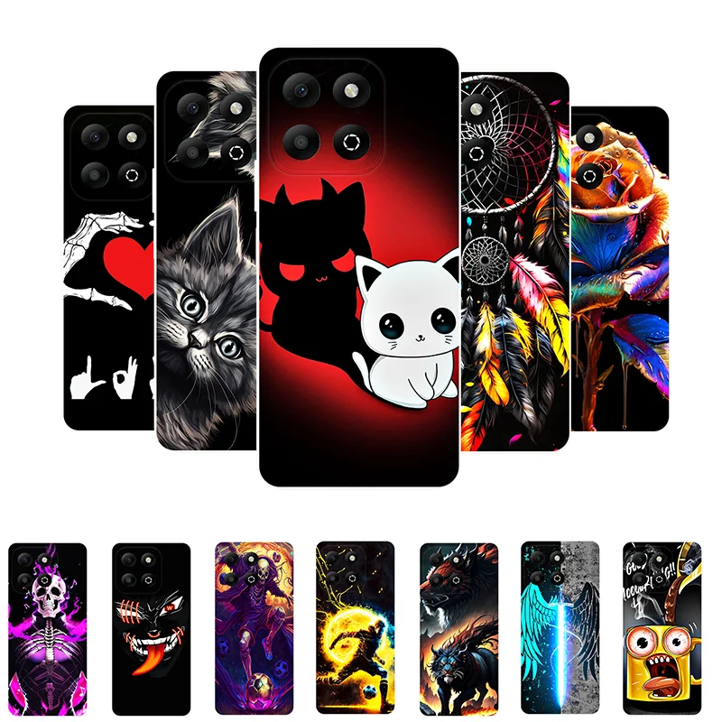 Pre cti x6b prípad x 6b vtipný roztomilý silikónový mäkký chrbát pre česť x6b JDY-LX1 JDY-LX2 Cover Honorx6b Shock odolný nárazník
