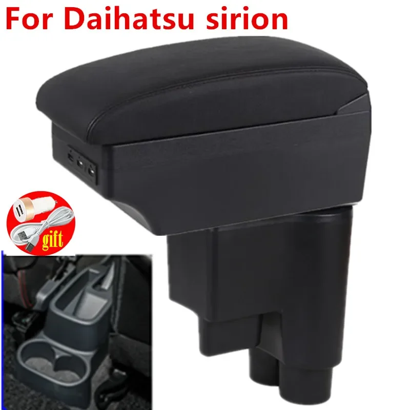 Pre Daihatsu Sirion Lakorketa pre lakťové krabice pre Daihatsu Materia Car lakťová lakťová lakťovacia skrinka Centrálny obchod s úložným boxom Interiér so 7Usb