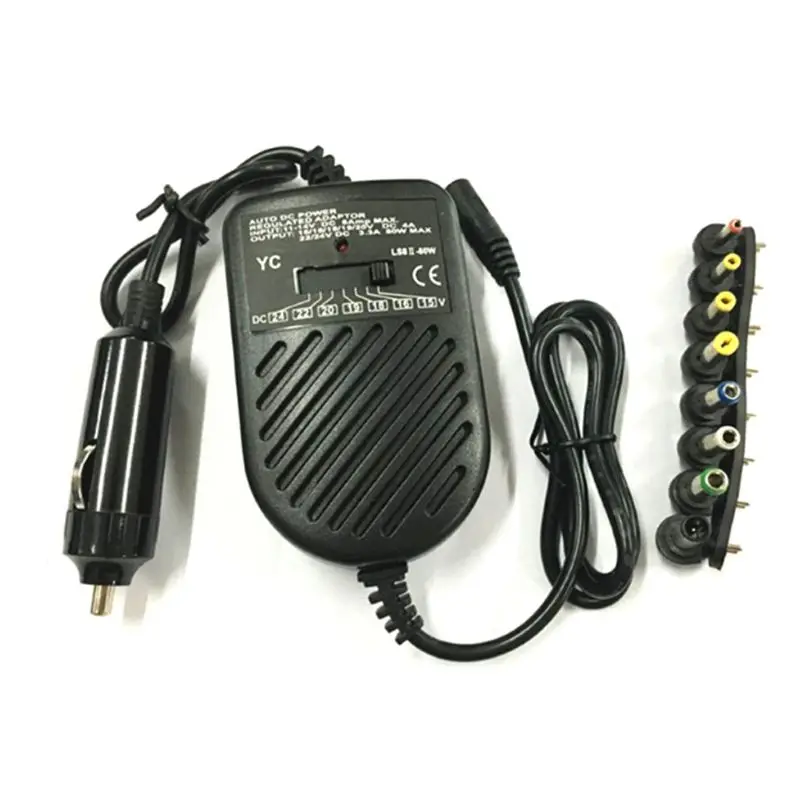 pre DC 80W Auto Universal Universal Nabíjač napájací adaptér nastavený pre notebook