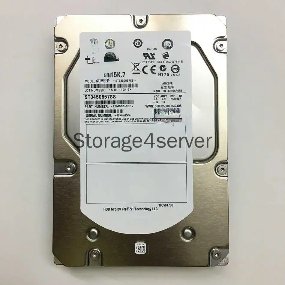 Pre Dell 1950 2950 R900 R710 R720 R410 450G 15K 3,5 SAS HDD