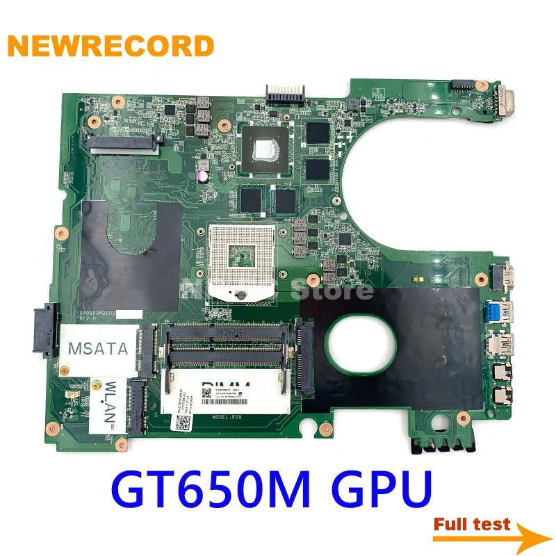 Pre Dell Inspiron 17r 7720 LAPTOP Základná doska DA0R09MB6H1 CN-072P0M 072P0M HD4000 GT650M GPU DDR3 Plne test