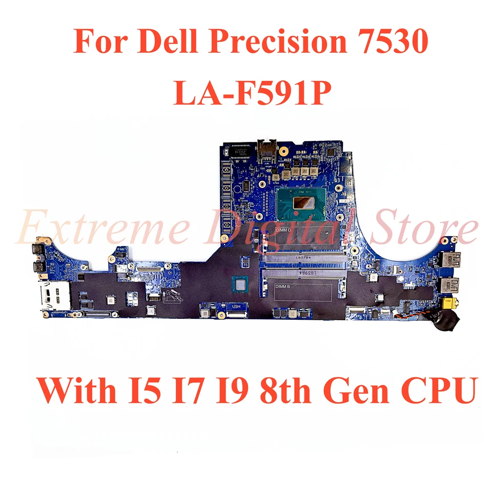 Pre Dell Precision 7530 LAPTOP základná doska LA-F591P s i5 i7 i9-8. CPU CPU 100% Testovaná plne práca
