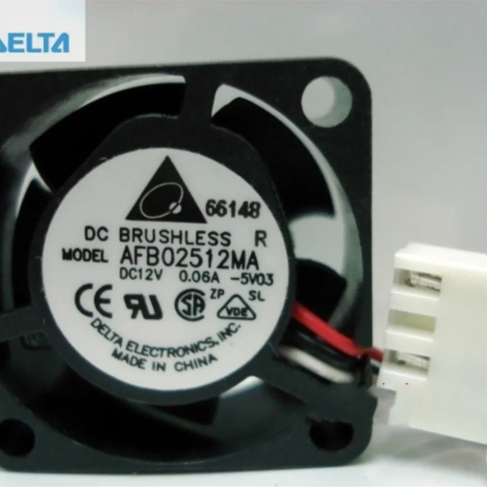 Pre Delta AFB02512MA 2510 25 mm DC 12V 0,06A Duálna guľa 3-P axiálny mini Mikro chladiaci ventilátor