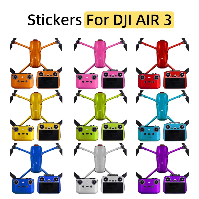 Pre DJI Air 3 Drone Body RC2/RC-N2 STRACKER DISTOBICKÝ ROZVOJ PROGRATÍVNE FLUORECTIVE FLEORESCE COLOR CONAL Koža