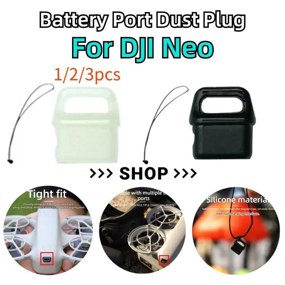 Pre DJI Neo batériu port prachová zástrčka Silikónová nabíjanie nabíjania portu Port Kryt Body Kontaktujte prachovú zástrčku Set vlhkosť ochranné príslušenstvo