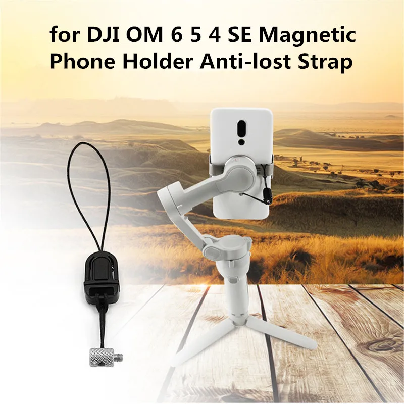 Pre Dji Om 6 5 Držiak magnetického telefónu anti-lost popruh lano osmo mobile 4 se gimbal anti-kvapkaný šnúrka zabrániť telefónu