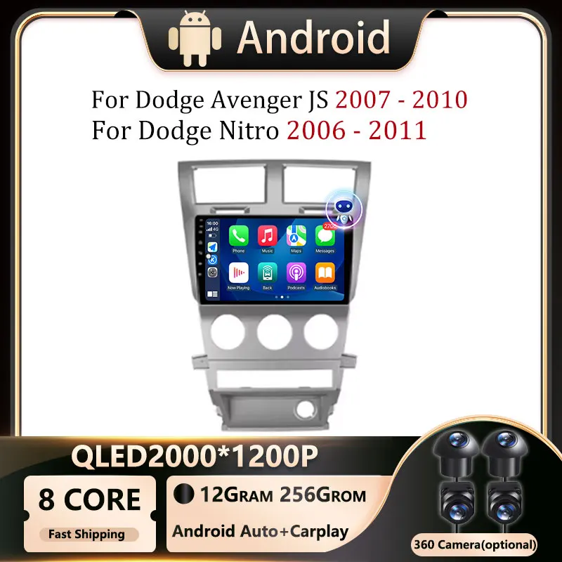 Pre Dodge Avenger JS 2007 - 2010 pre Dodge Nitro 2006 - 2011Car Android OS Radio Stereo Multimedia Video GPS Navigation Player