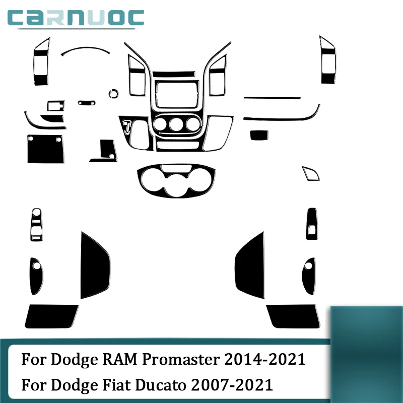 Pre Dodge Ram Promaster 2014-2021 úplne nový ABS Gloss Black Stickers for Dodge Fiat Ducato 2007-2021