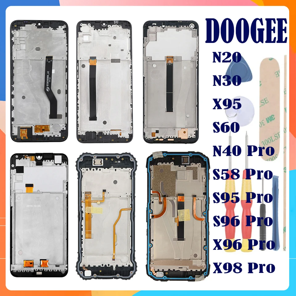 Pre Doogee N20 N30 X95 S60 N40 PRO S58 PRO S95 PRO S96 PRO X96 PRO X98 Pro+ LCD DISPIT+ DOTURNÁ SCRON+