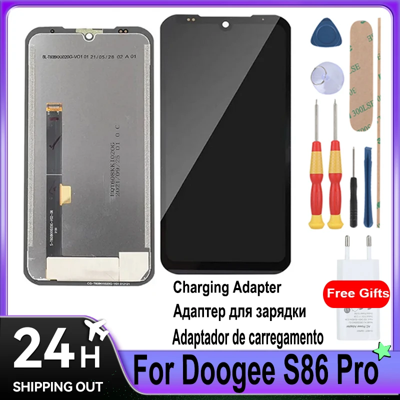 Pre doogee S86 S86 Pro LCD displej + dotyková obrazovka voliteľná nabíjačka 5.0v-1.2a 6.0W nástroj