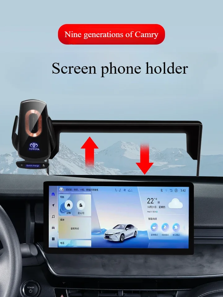 Pre držiak mobilného telefónu Toyota 24 Camry a nová 9. generácia nabíjacej obrazovky na nabíjanie Automatické diely