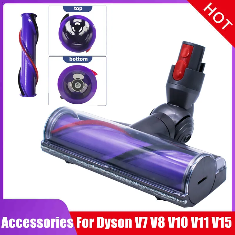 Pre Dyson V7 V8 V10 V11 V15 Uhlíkové vlákno Direct Drive Turbo Saltion Profesionálne koberec podlahová kefka