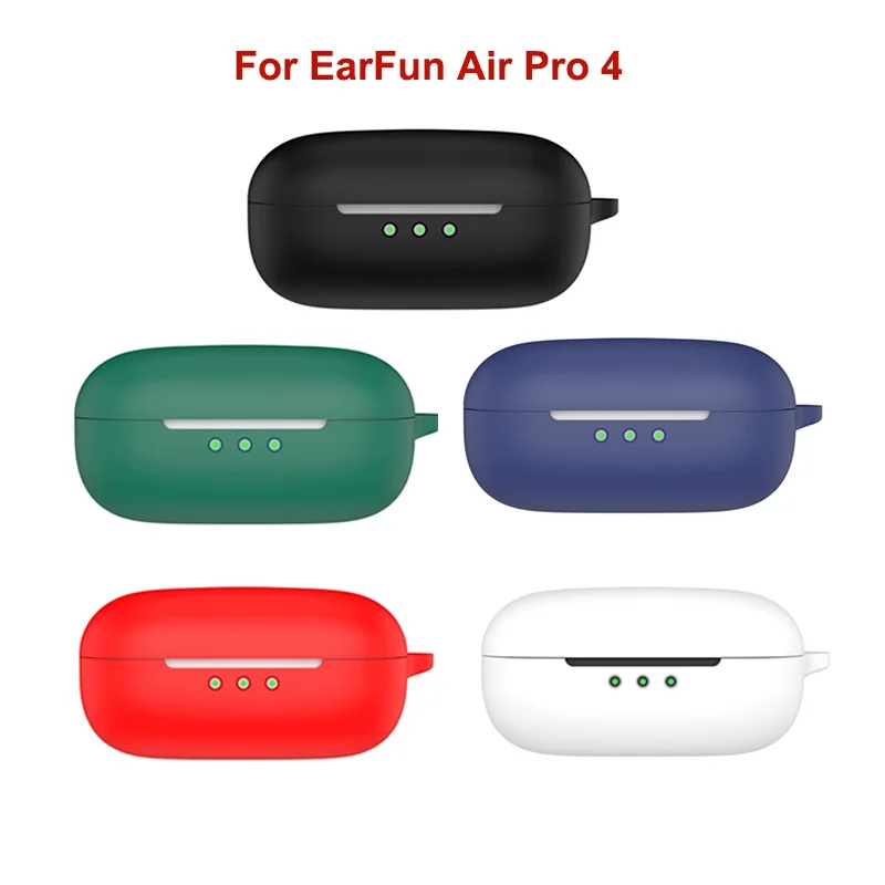 Pre Earfun Air Pro 4 pri 4 slúchadlách bezdrôtových uší silikónového plášťa Flexibilné puzdro pre puzdro pre ochranu pokožky