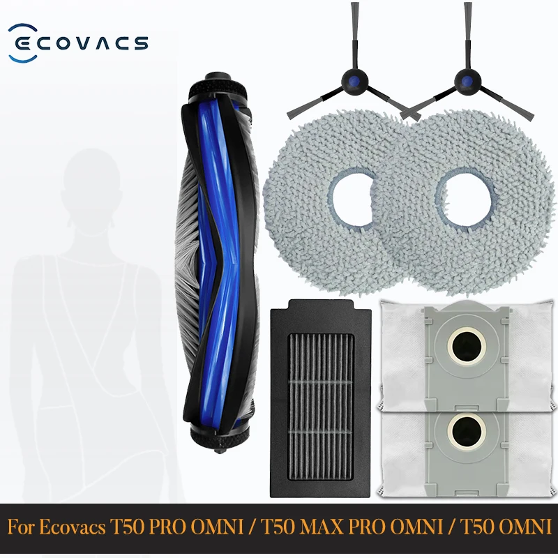 Pre ECovacs T50 Pro Omni / T50 Max Pro Omni / T50 Omni Parts Hlavný valčekový kefový kefový filter