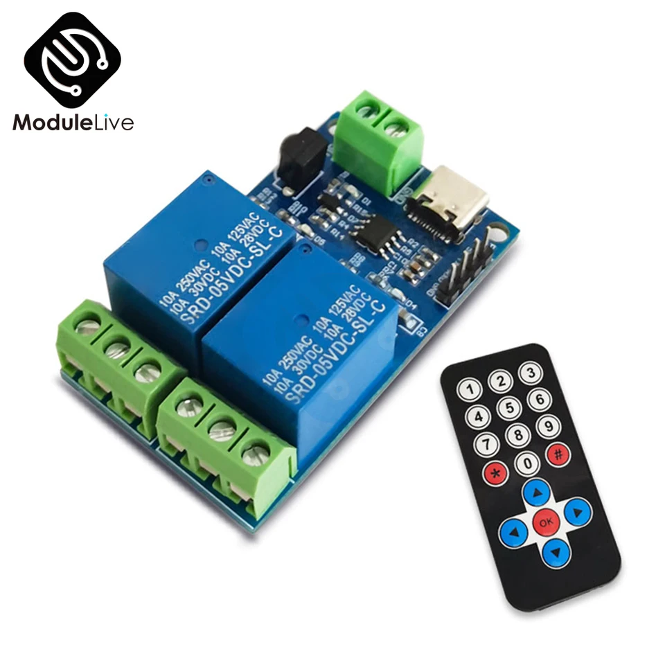 Pre ewelink WiFi Wifi Wireless Smart Relay Modul USB 5V 2Ch Mustomary Tanggle Witing Wit Vit Perieter pre prístupové garážové dvere