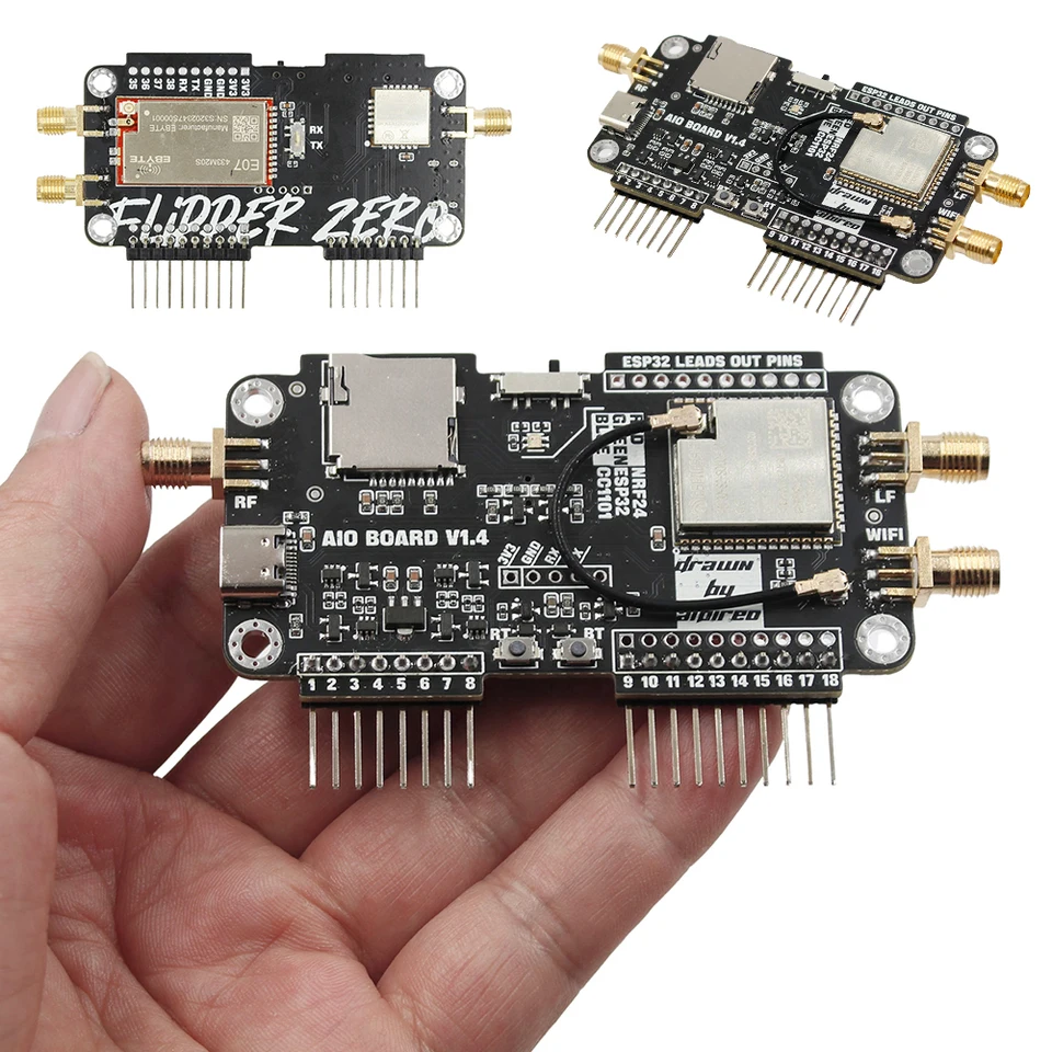 Pre expanziu modulu Flipper Zero Multiboard 2.4G v 1 WiFi Nrf24 + ESP32 Expansion NRF Sniffer Mousejacker Mousejacker