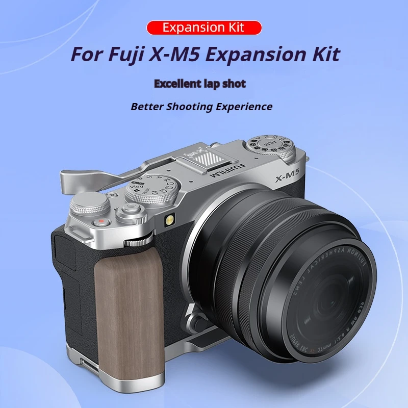 Pre expanznú súpravu FUJI X-M5 CAMERAS Rýchle uvoľnenie L Platnica masívne drevené rukoväť hliníkový prst prstov grip s súprava gombíka