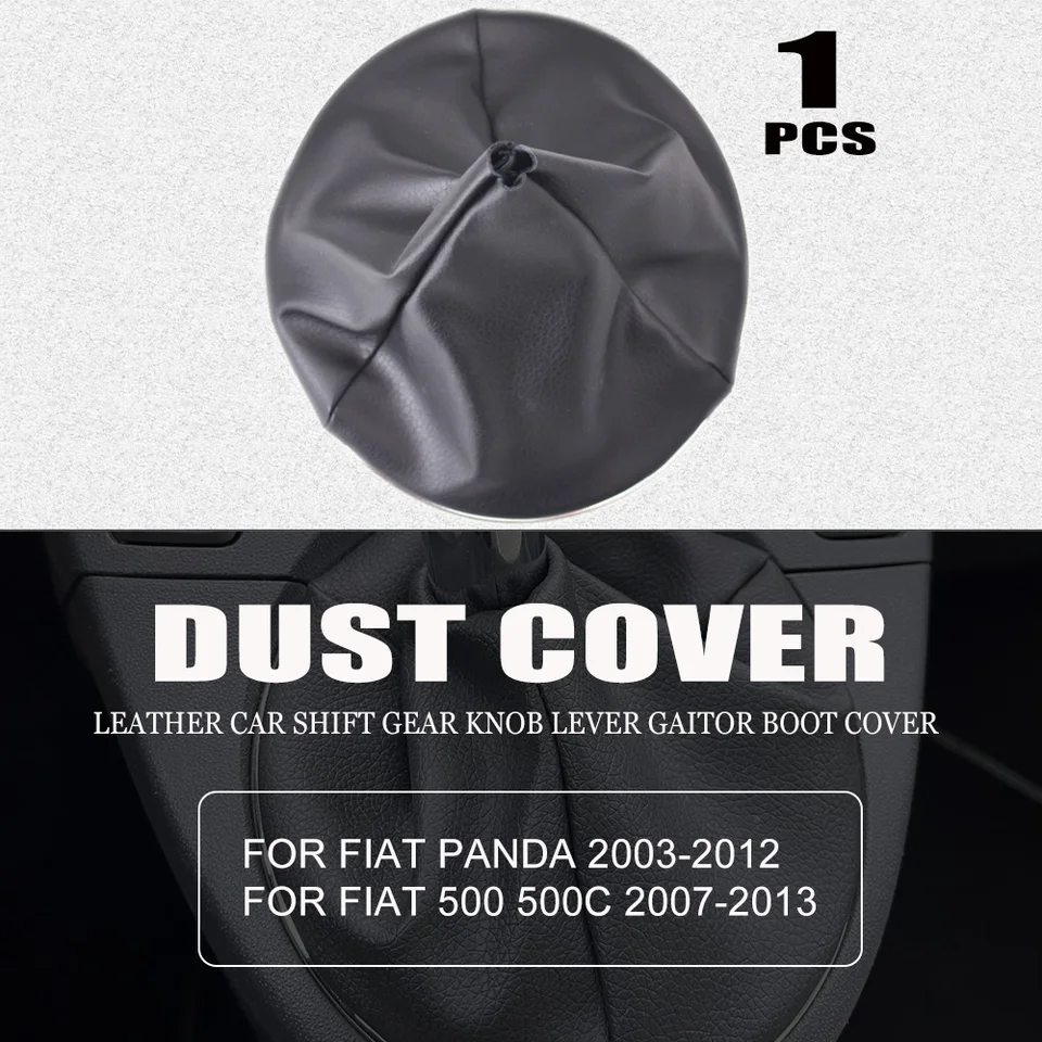 Pre Fiat 500 500C 2007-2013 pre Panda 2003-2012 Vysoko výkonný gombík na posun gombíka pre gázový gombík Gaitor Gaitor Cover Kože