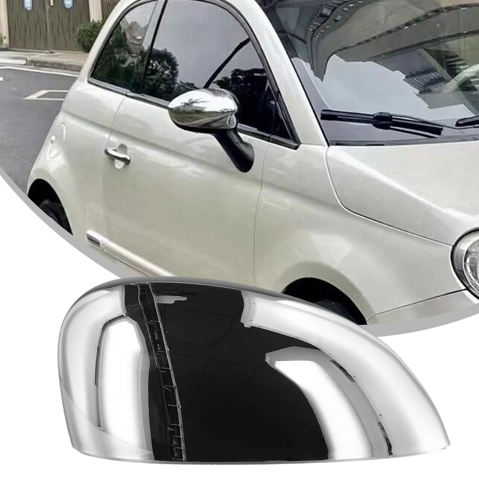 Pre Fiat 500 Dverov Wing Cover Cap 2007 2024 Elektroplatovaný povrch pre vylepšený štýl ľahká inštalácia s útulným prispôsobením