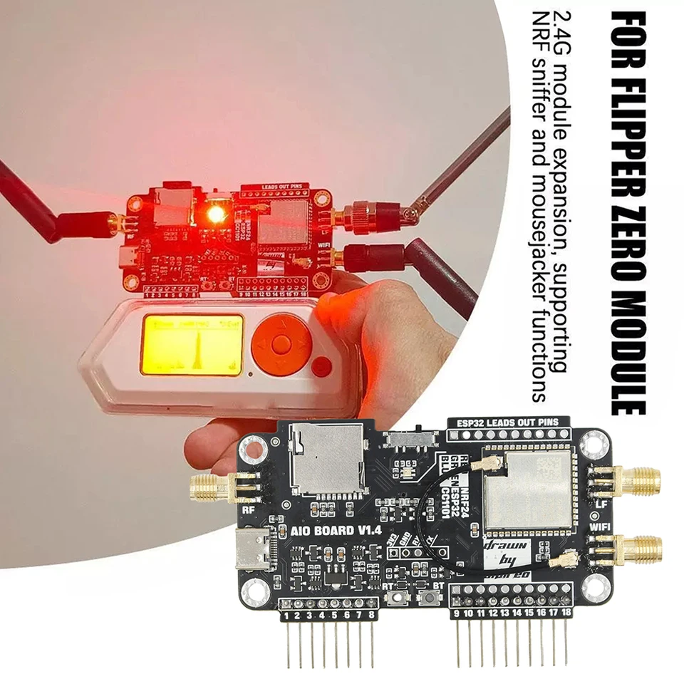 Pre Flipper Zero Multiboard Expansion Board 2.4G Expansion Expansion High Gain CC1101 Modul NRF Sniffer MouseJacker