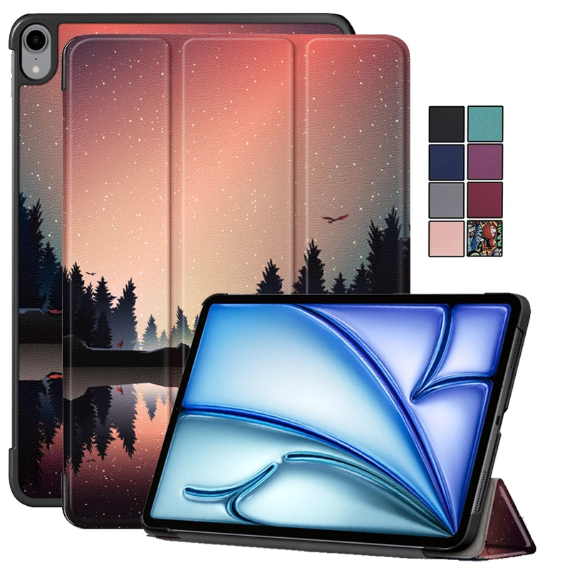 Pre fond iPad Air 11 2024 Case Pu Leather Flip Stund Magnetic Smart Folio pre iPad I Pad Air 4. 5. 6. 4 5 6 Generálny puzdro