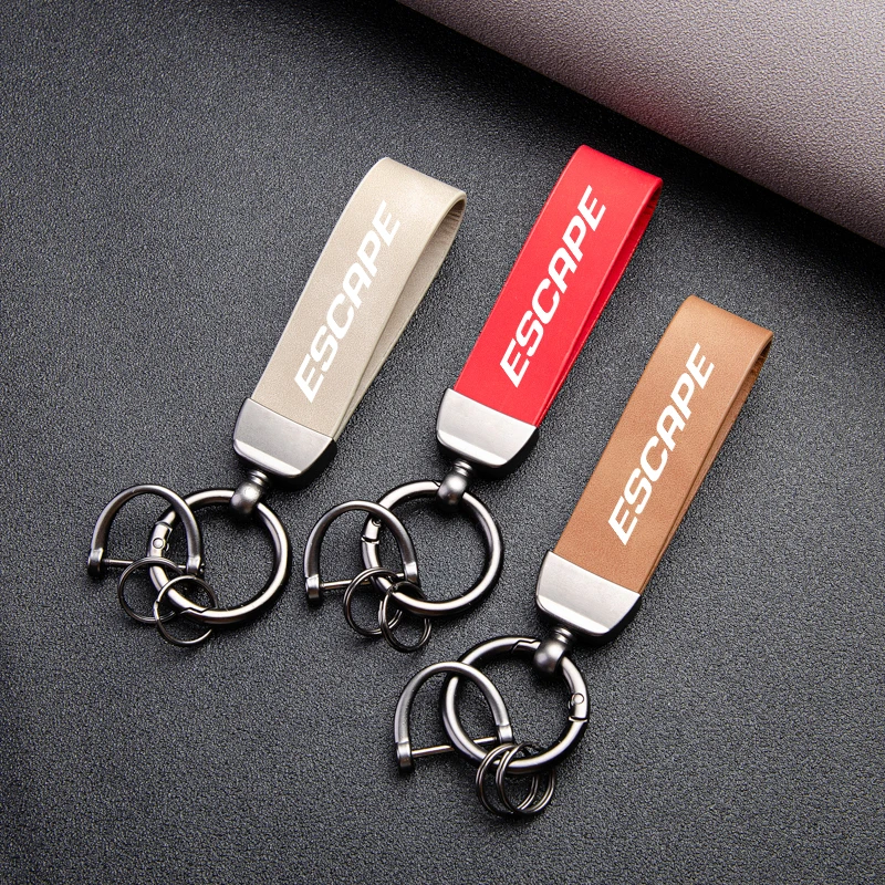 Pre Ford Escape Accessories Styling automobil Fantastická pokožka pociťuje kožené kovové kľúče