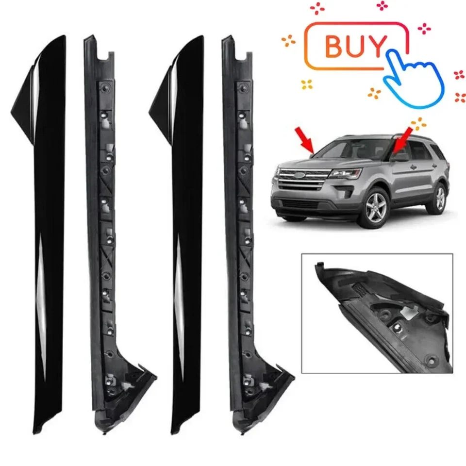 Pre Ford Explorer 2011 2012 2013 2014-2019 Kryt stĺpého stĺpu Winscreen okenné sklo Vonkajšie lišty Vnútorná podšívka