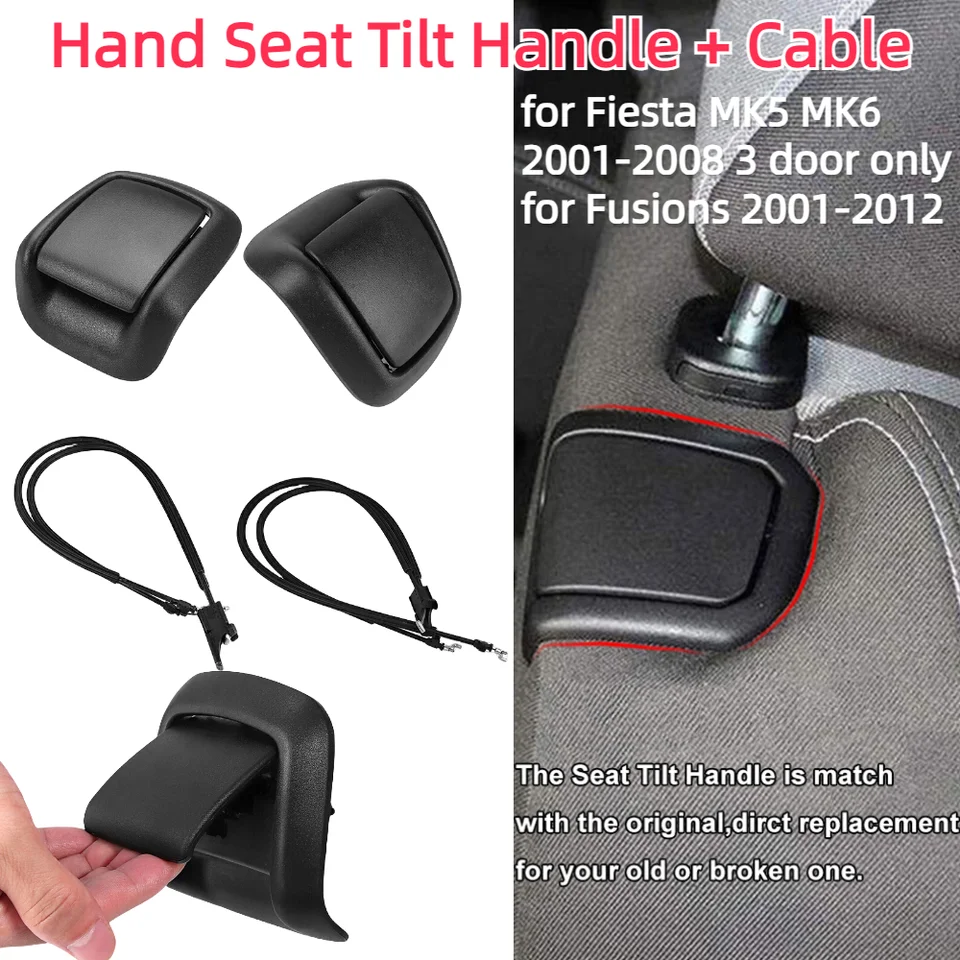 Pre Ford Fiesta Mk5 Mk6 3 Door 2001-2008 Fusion 2001-2012 Predné ľavé pravé ručné sedadlo Adjuster sklon rukoväť+uvoľnenie kábla