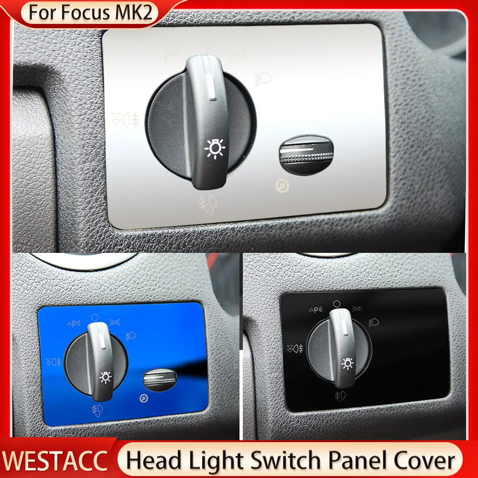 Pre Ford Focus 2 MK2 2005 - 2011 LHD Svetlej spínaču panela nastavenia nálepky na gombík TRIM STYLING Príslušenstvo