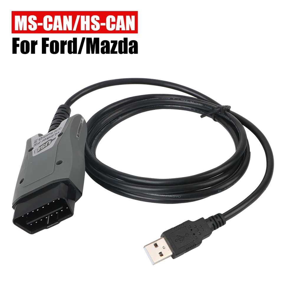 Pre Ford Forscan CAR Diagnostický skener HS/MS-CAN ELM 327 OBD 2 pre Mazda FS ELM327 Vlinker FS USB Nástroje rozhrania OBDII