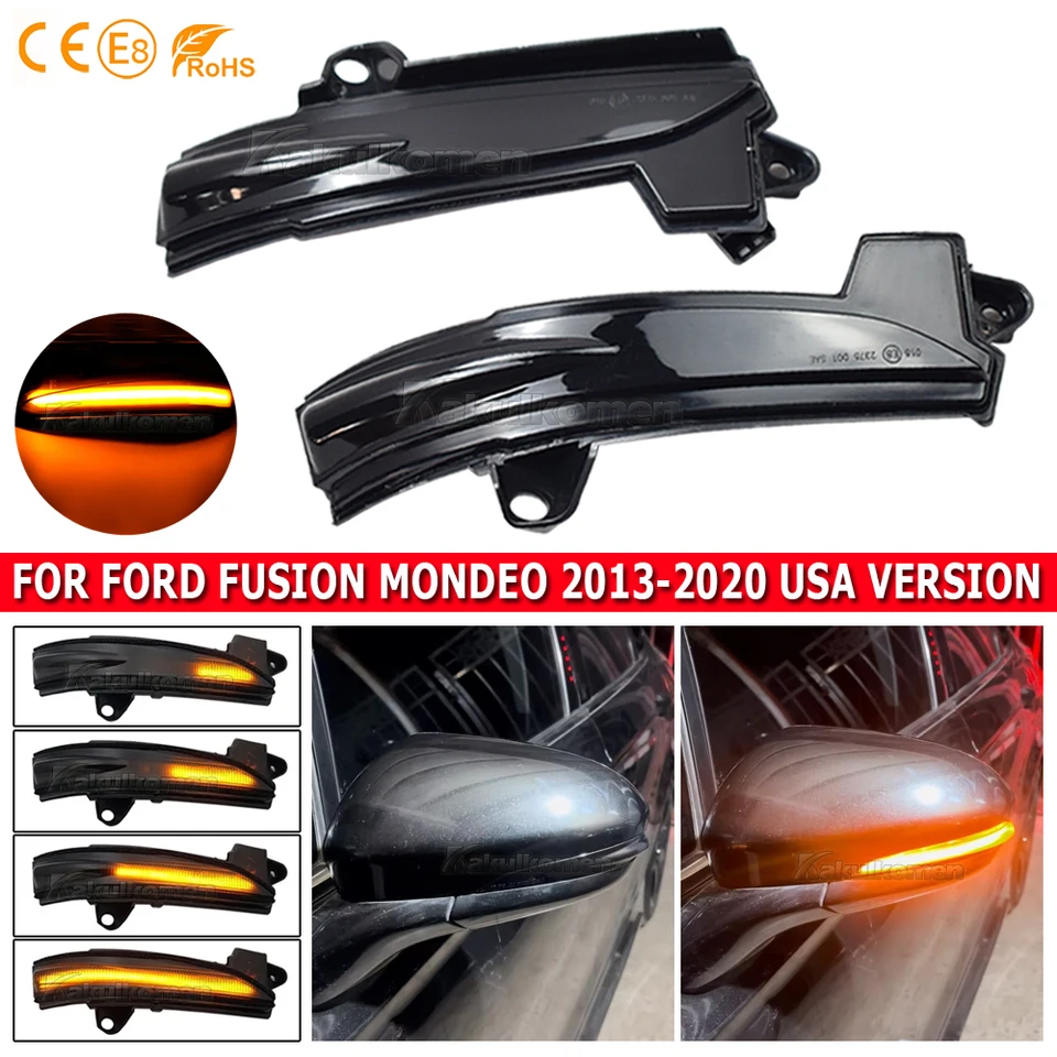 Pre Ford Fusion Mondeo USA Verzia 2013-2020 Nová LED Dynamická indikátor Blinker Blinker Signal Signal Stran