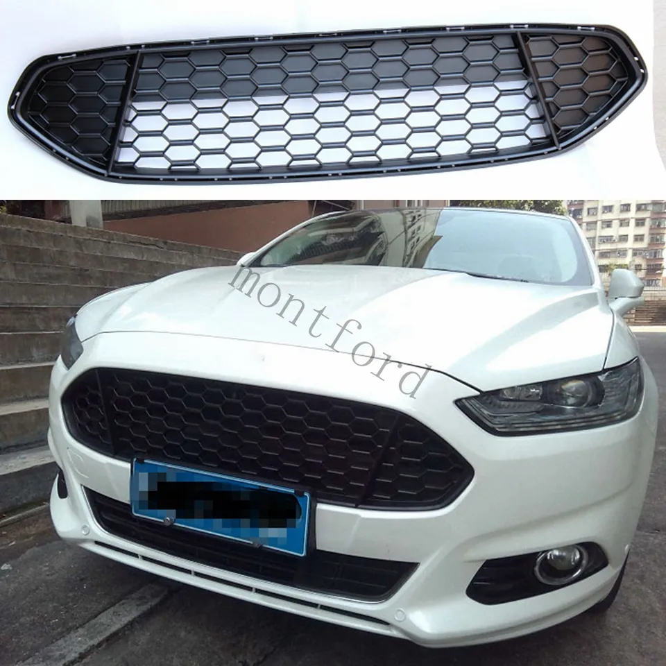 Pre Ford Mondeo 2013 2014 2015 2016 2016 CAR ABS Material Grille Modify Mustang Grilles Leskiny Black Lak Bake Bake Grills Grills