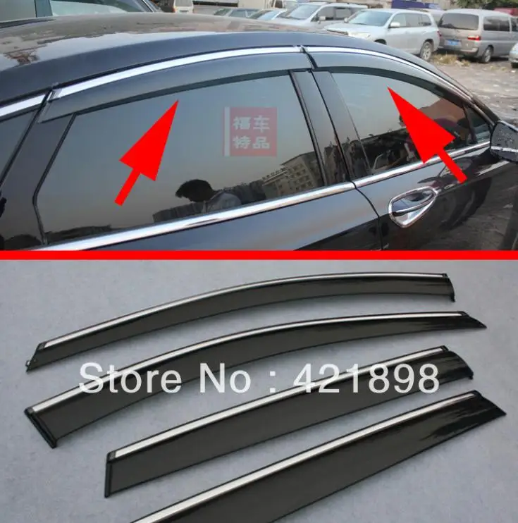 Pre Ford Mondeo Fusion 2013 2014 2015 CHYN WIND DEFLECTOR Dážď/Sun Guard Vent Car Accessory Accessories